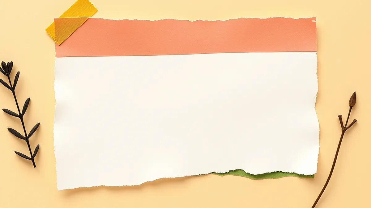 Torn paper worksheet card with coral, white, and green bands and a magnifying glass doodle — AI hallucination fact-check worksheet grade 7
