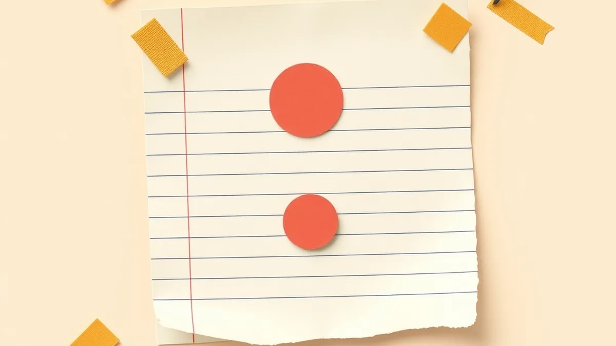Handwritten pledge on cream paper with coral ink and a pencil beside it, representing an AI honor pledge for middle school students