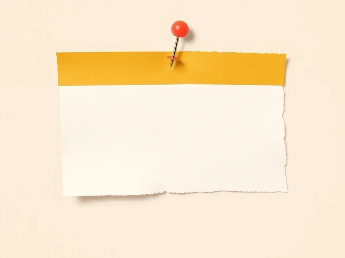 Single small torn paper card centered on cream surface representing an in-class formative exit ticket check