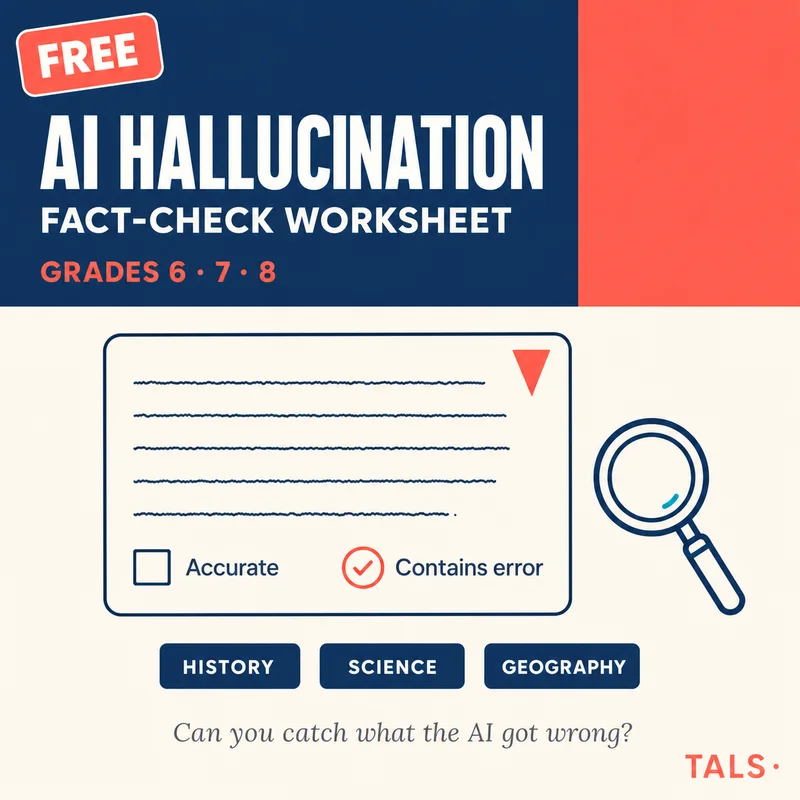 FREE: AI Hallucination Fact-Check Worksheet cover