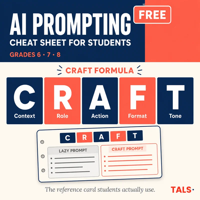 FREE: AI Prompting Cheat Sheet for Students cover