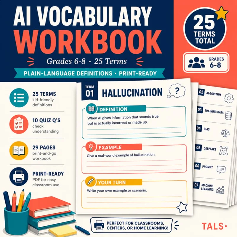 AI Vocabulary Workbook cover