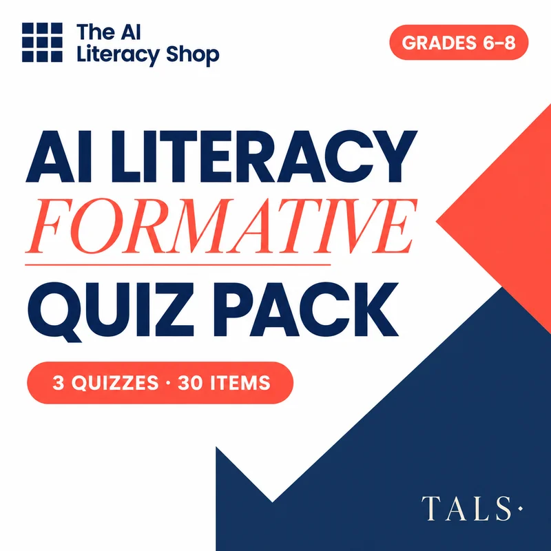 AI Literacy Formative Quiz Pack cover