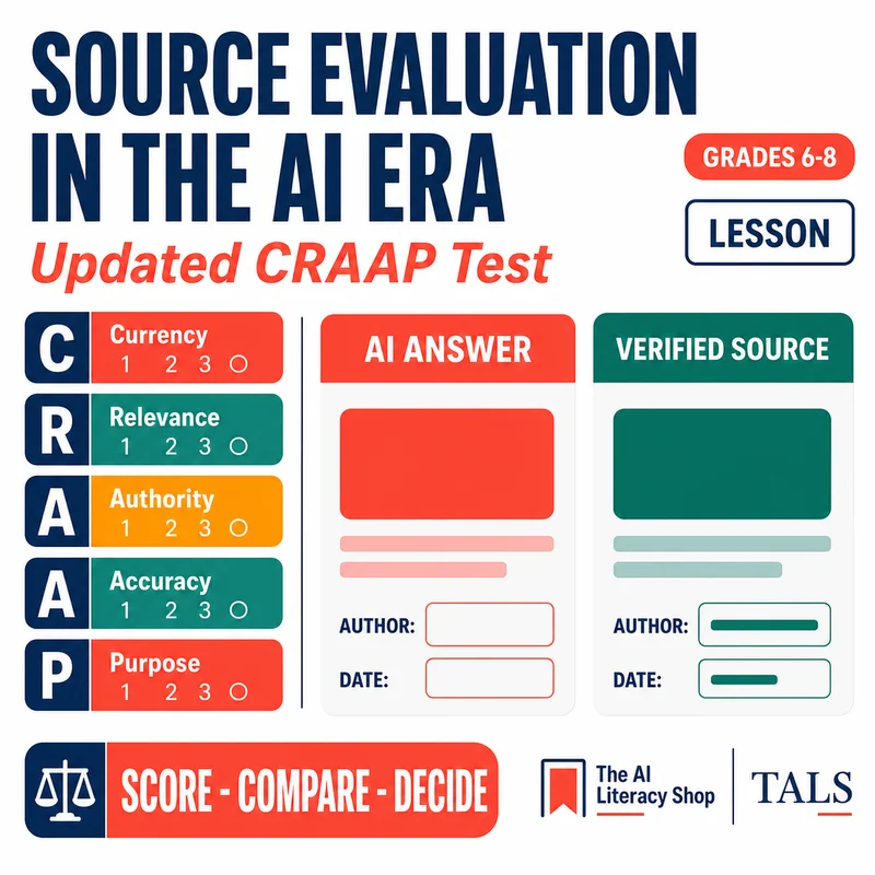 Source Evaluation in the AI Era Lesson cover