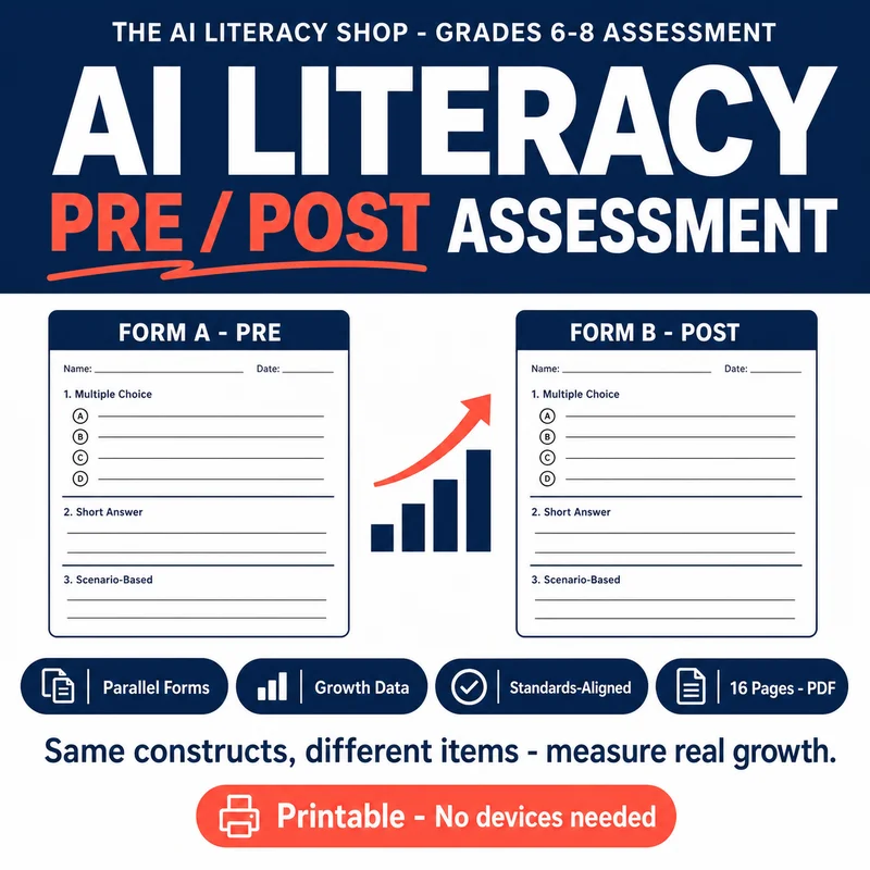 AI Literacy Pre Post Assessment cover