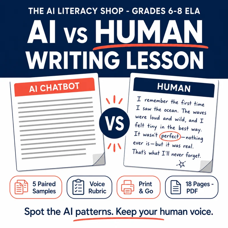 ChatGPT vs Human Writing Lesson cover