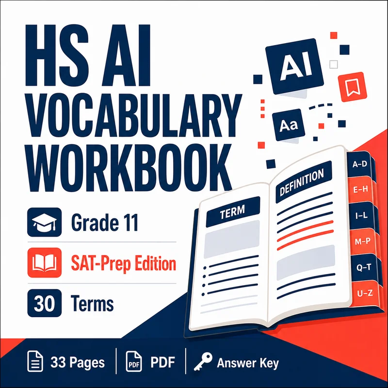 HS AI Vocabulary Workbook cover