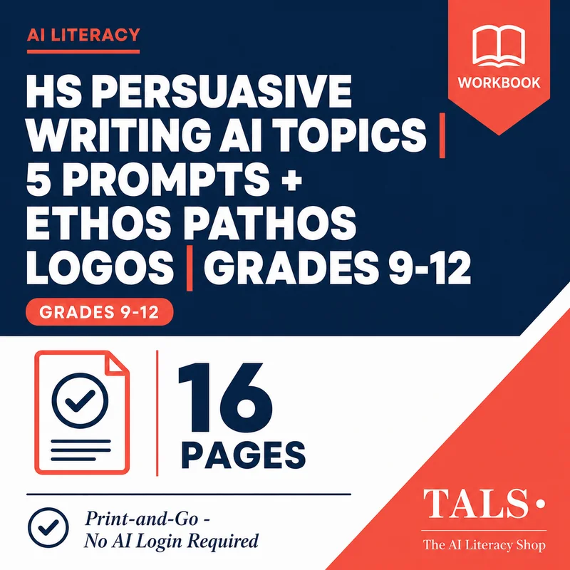 HS Persuasive Writing AI Topics cover