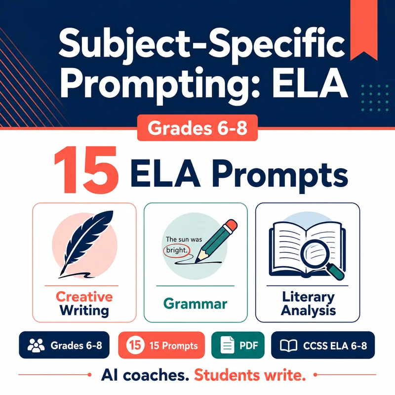 Subject-Specific AI Prompting for ELA cover
