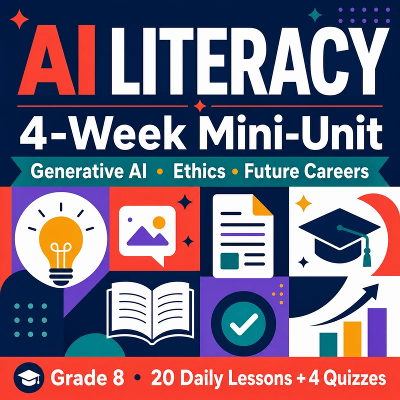 AI Literacy 4-Week Mini-Unit cover