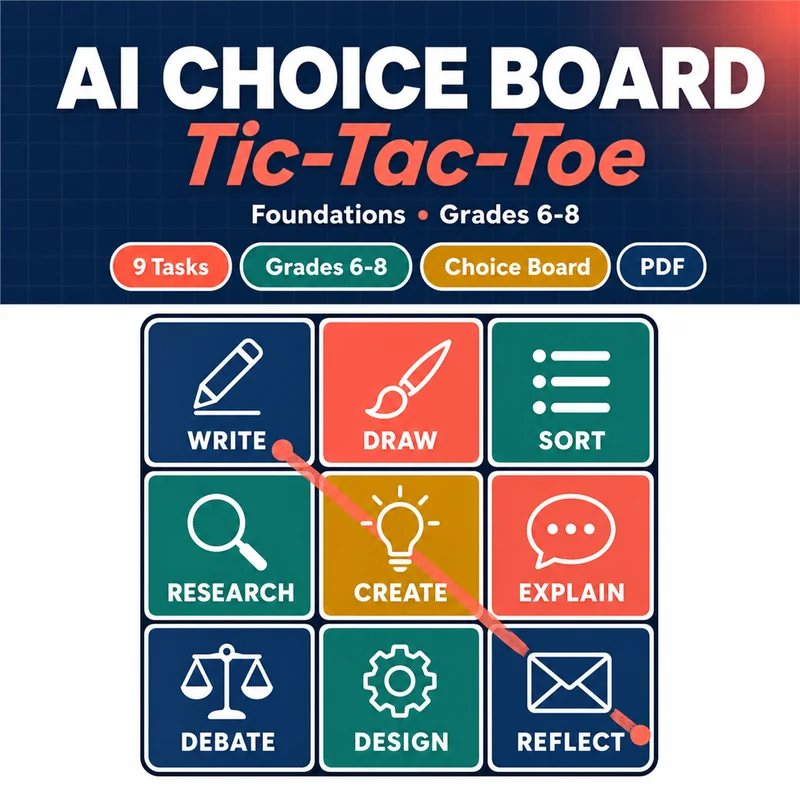 AI Foundations Choice Board Tic-Tac-Toe cover