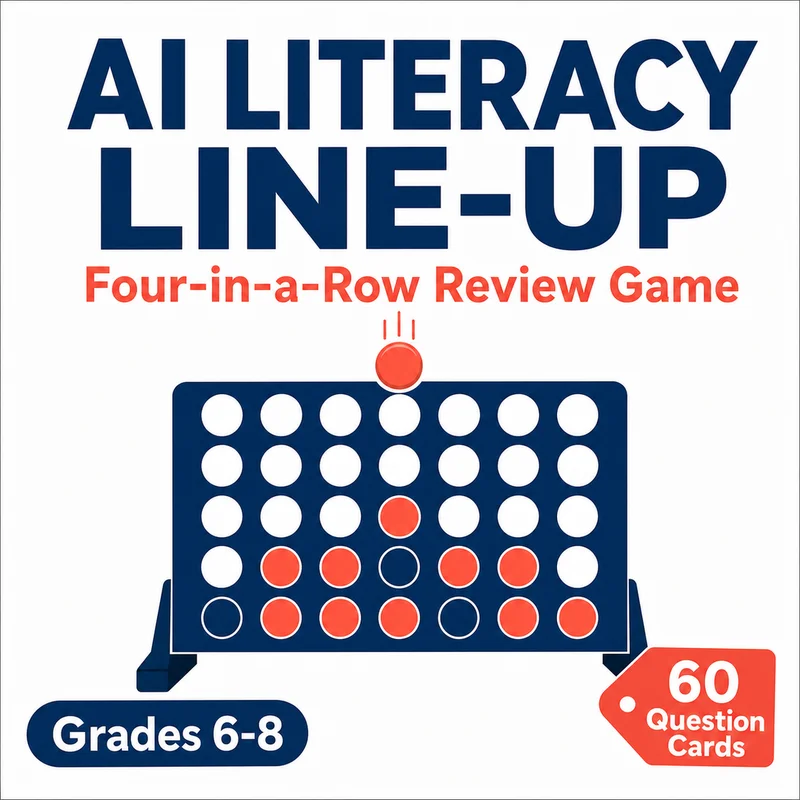 AI Literacy Line-Up Four-in-a-Row Review Game cover