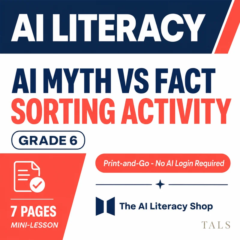 AI Myth vs Fact Sorting Activity cover