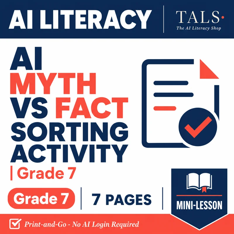AI Myth vs Fact Sorting Activity cover