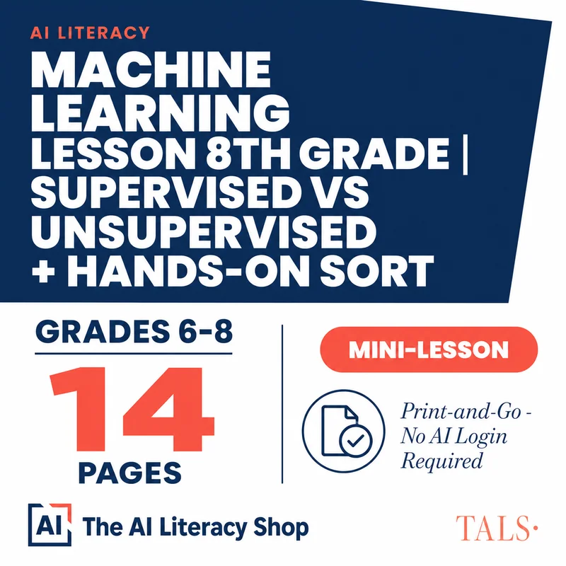 Machine Learning Lesson 8th Grade cover