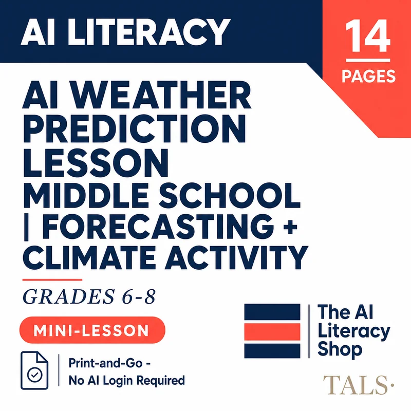 AI Weather Prediction Lesson Middle School cover