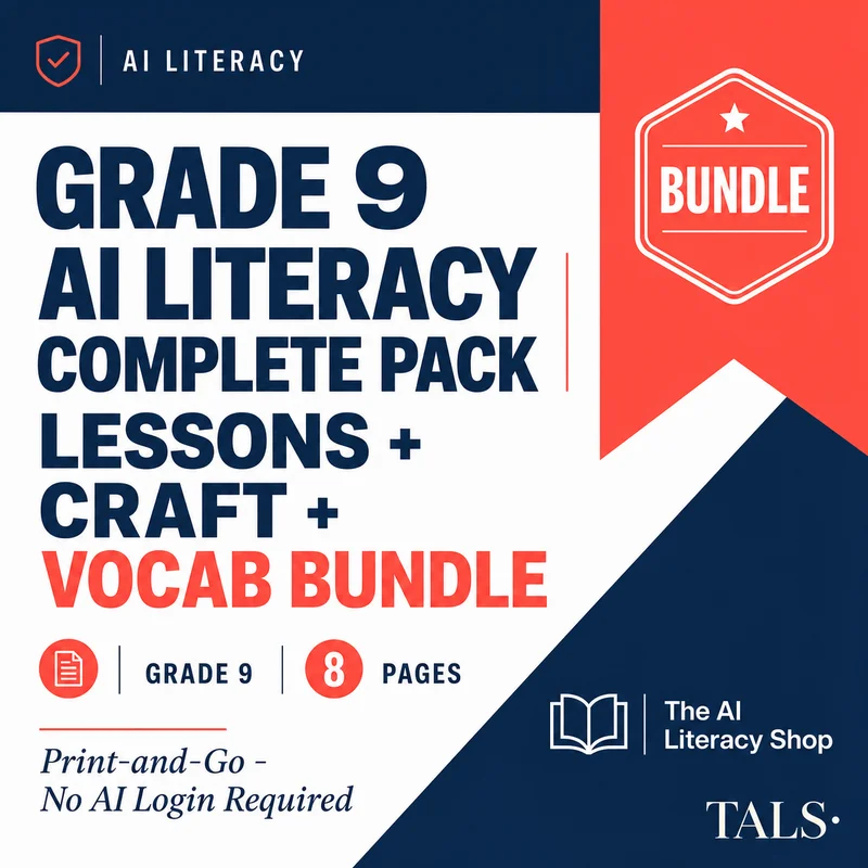 Grade 9 AI Literacy Complete Pack cover