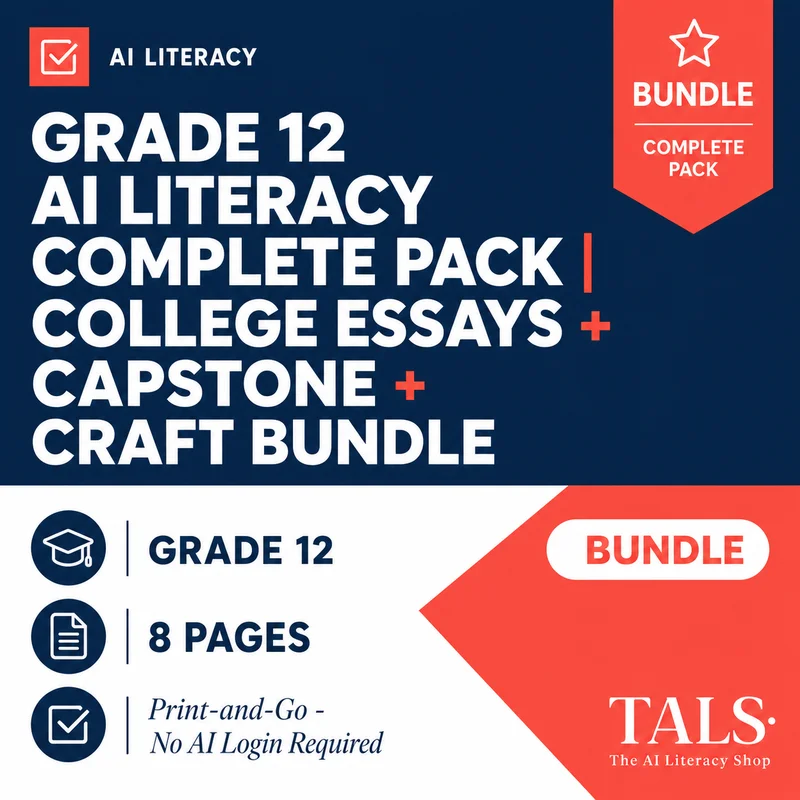 Grade 12 AI Literacy Complete Pack cover