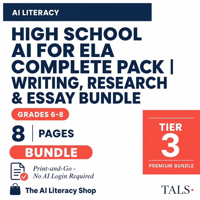 High School AI for ELA Complete Pack cover