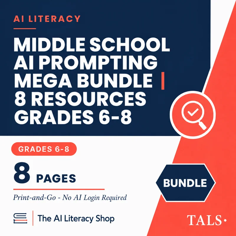 Middle School AI Prompting Mega Bundle cover