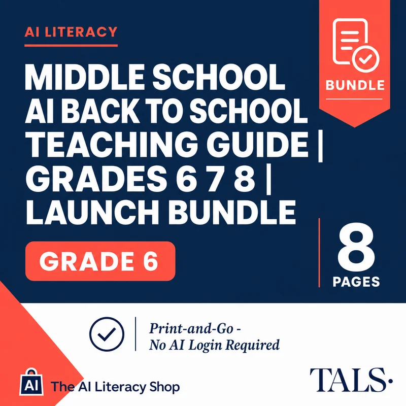 Middle School AI Back to School Teaching Guide cover