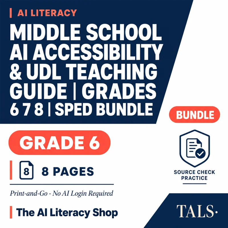 Middle School AI Accessibility & UDL Teaching Guide cover