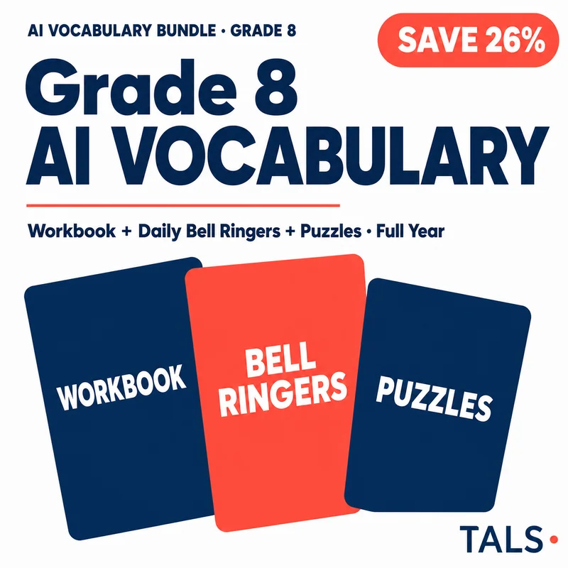 Grade 8 AI Vocabulary Bundle cover