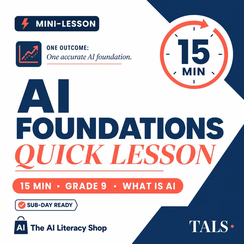 AI Foundations Quick Lesson Grade 9 cover