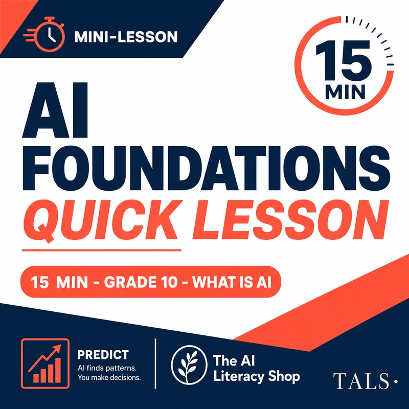 AI Foundations Quick Lesson Grade 10 cover