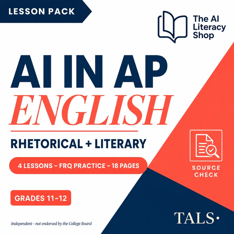 AI in AP English Lesson Grades 11-12 cover