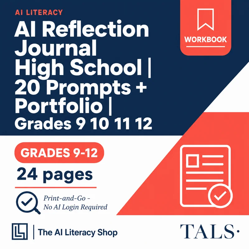 AI Reflection Journal High School cover
