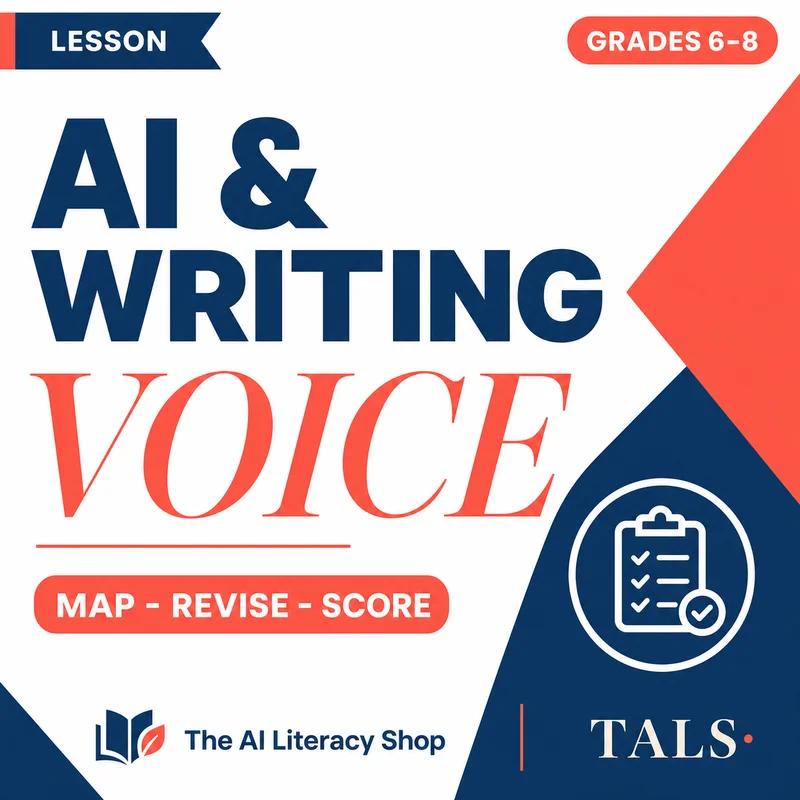 AI Voice in Writing Revision Lesson Grades 6-8 cover