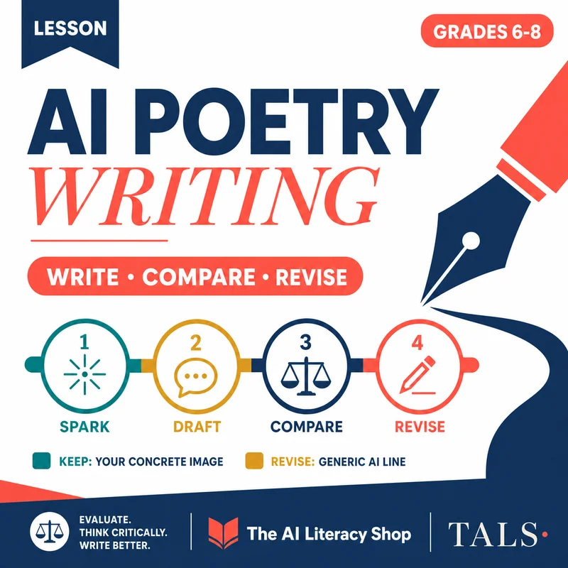 AI Poetry Creative Writing Lesson Grades 6-8 cover