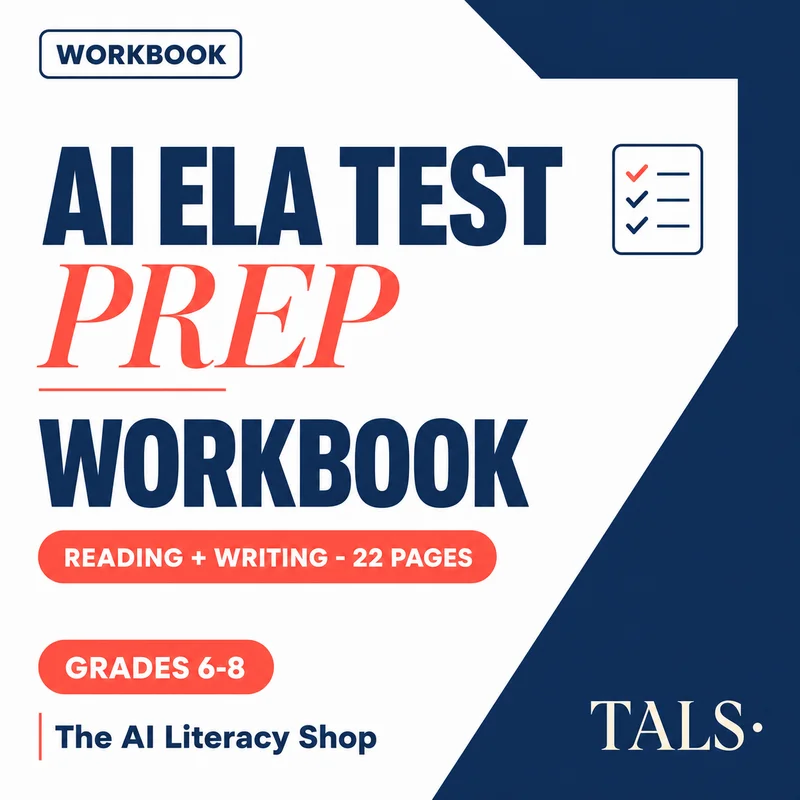 AI ELA Test Prep Workbook cover