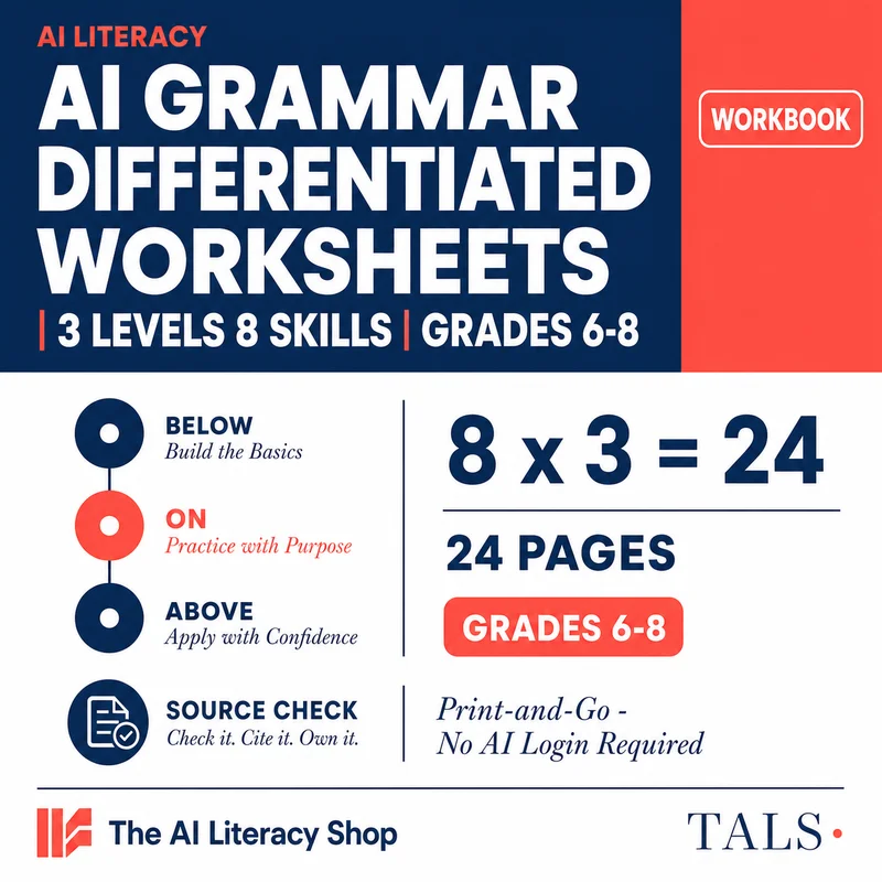 AI Grammar Differentiated Worksheets cover