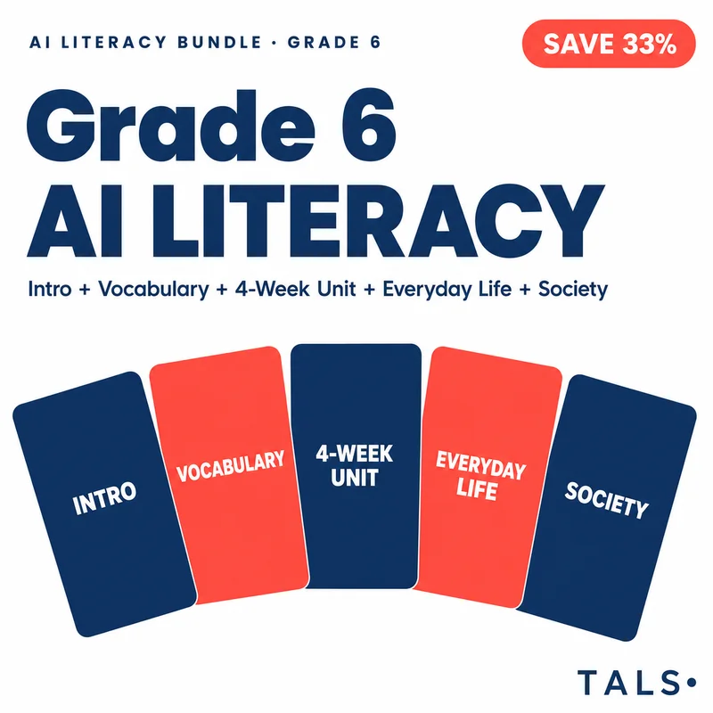 Grade 6 AI Literacy Bundle cover