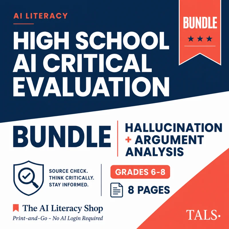 High School AI Critical Evaluation Bundle cover