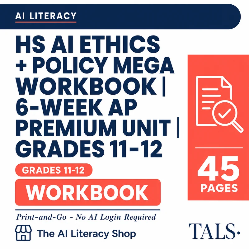 HS AI Ethics + Policy Mega Workbook cover