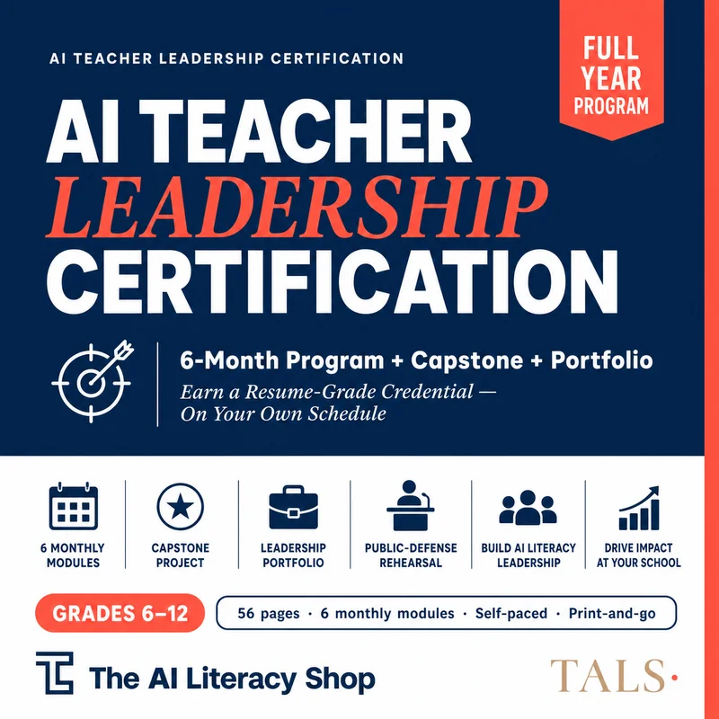 AI Teacher Leadership Certification cover