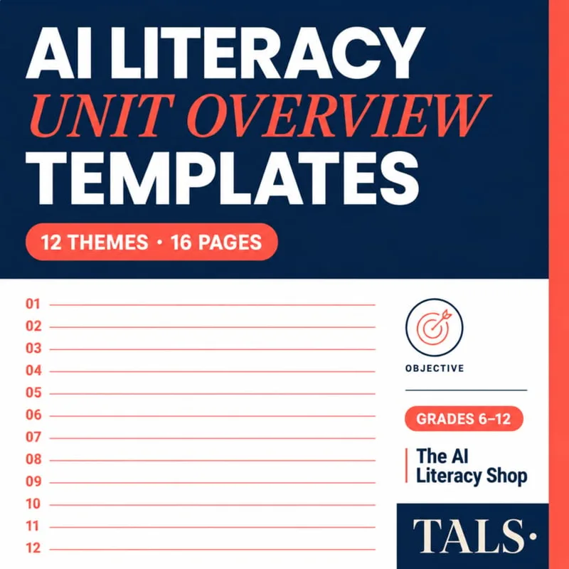 AI Literacy Unit Overview Templates cover